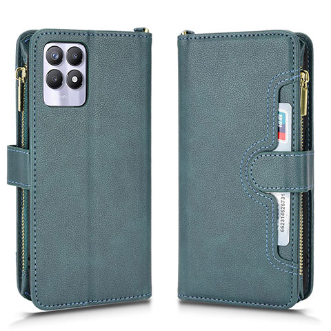 Coque Portefeuille Livre Cuir Etui Clapet BY2 pour Realme Narzo 50 4G Vert