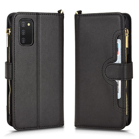 Coque Portefeuille Livre Cuir Etui Clapet BY2 pour Samsung Galaxy A02s Noir