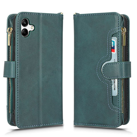 Coque Portefeuille Livre Cuir Etui Clapet BY2 pour Samsung Galaxy A04 4G Vert