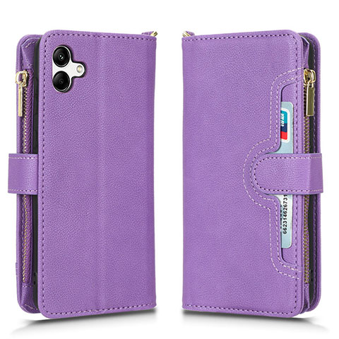 Coque Portefeuille Livre Cuir Etui Clapet BY2 pour Samsung Galaxy A04 4G Violet