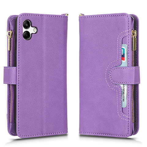 Coque Portefeuille Livre Cuir Etui Clapet BY2 pour Samsung Galaxy A04E Violet