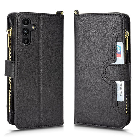 Coque Portefeuille Livre Cuir Etui Clapet BY2 pour Samsung Galaxy A04s Noir