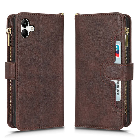 Coque Portefeuille Livre Cuir Etui Clapet BY2 pour Samsung Galaxy A05 Marron