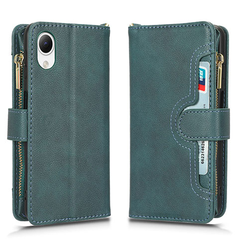 Coque Portefeuille Livre Cuir Etui Clapet BY2 pour Samsung Galaxy A23e 5G Vert