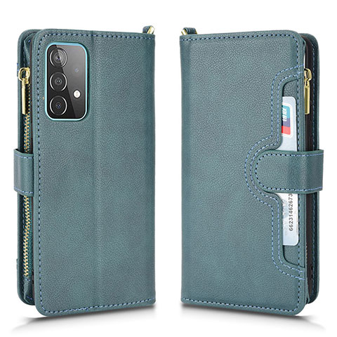 Coque Portefeuille Livre Cuir Etui Clapet BY2 pour Samsung Galaxy A52s 5G Vert