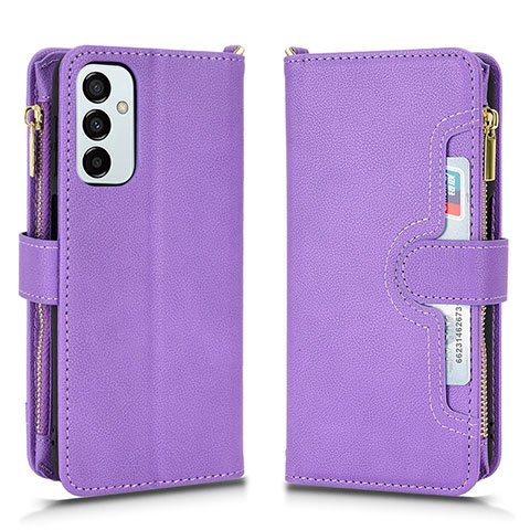 Coque Portefeuille Livre Cuir Etui Clapet BY2 pour Samsung Galaxy F23 5G Violet