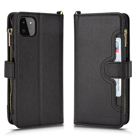 Coque Portefeuille Livre Cuir Etui Clapet BY2 pour Samsung Galaxy F42 5G Noir