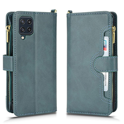 Coque Portefeuille Livre Cuir Etui Clapet BY2 pour Samsung Galaxy M22 4G Vert