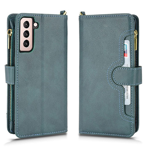 Coque Portefeuille Livre Cuir Etui Clapet BY2 pour Samsung Galaxy S23 5G Vert