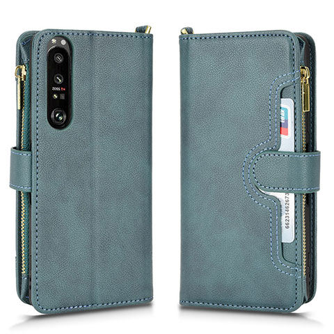 Coque Portefeuille Livre Cuir Etui Clapet BY2 pour Sony Xperia 1 III Vert