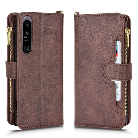 Coque Portefeuille Livre Cuir Etui Clapet BY2 pour Sony Xperia 1 IV Marron