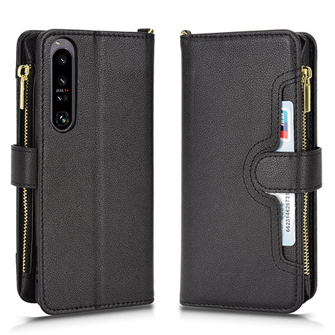 Coque Portefeuille Livre Cuir Etui Clapet BY2 pour Sony Xperia 1 IV SO-51C Noir