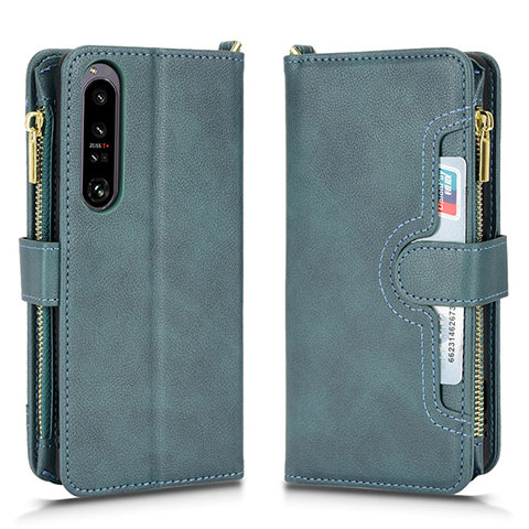 Coque Portefeuille Livre Cuir Etui Clapet BY2 pour Sony Xperia 1 IV SO-51C Vert