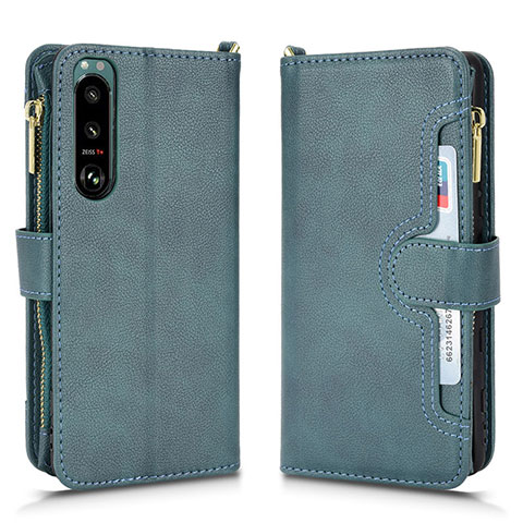 Coque Portefeuille Livre Cuir Etui Clapet BY2 pour Sony Xperia 5 III Vert