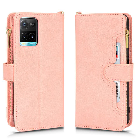 Coque Portefeuille Livre Cuir Etui Clapet BY2 pour Vivo Y21a Violet