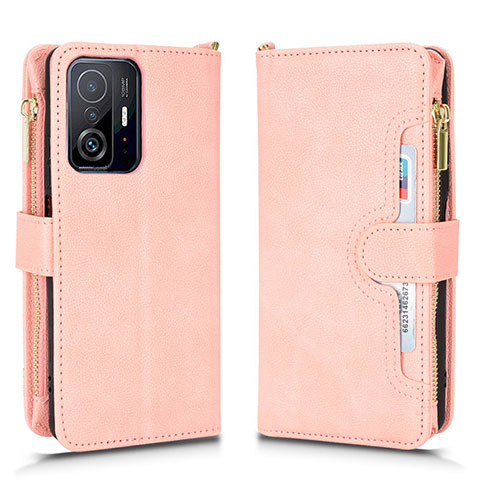 Coque Portefeuille Livre Cuir Etui Clapet BY2 pour Xiaomi Mi 11T 5G Or Rose