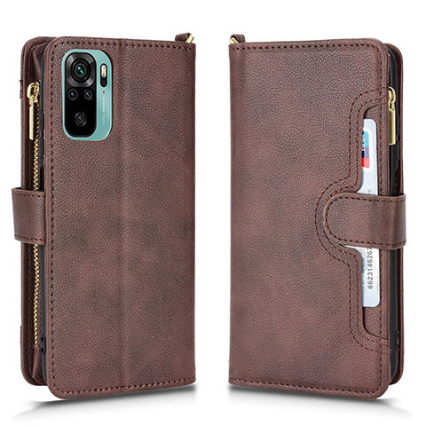 Coque Portefeuille Livre Cuir Etui Clapet BY2 pour Xiaomi Poco M5S Marron