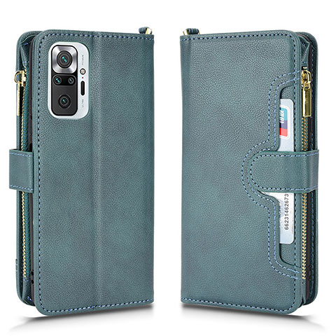 Coque Portefeuille Livre Cuir Etui Clapet BY2 pour Xiaomi Redmi Note 10 Pro 4G Vert