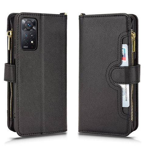 Coque Portefeuille Livre Cuir Etui Clapet BY2 pour Xiaomi Redmi Note 12 Pro 4G Noir