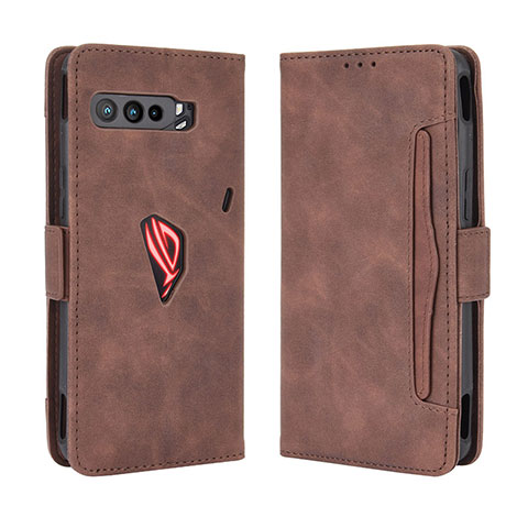 Coque Portefeuille Livre Cuir Etui Clapet BY3 pour Asus ROG Phone 3 Marron