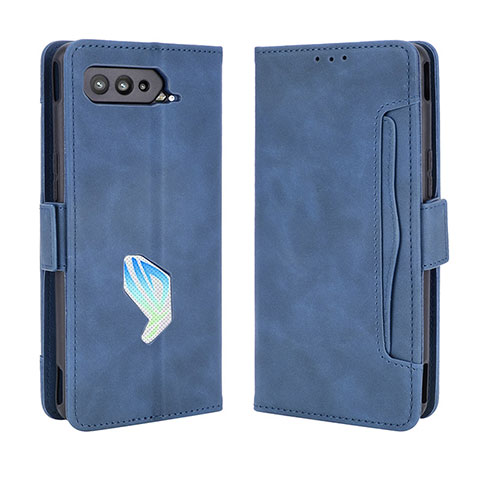 Coque Portefeuille Livre Cuir Etui Clapet BY3 pour Asus ROG Phone 5 Pro Bleu