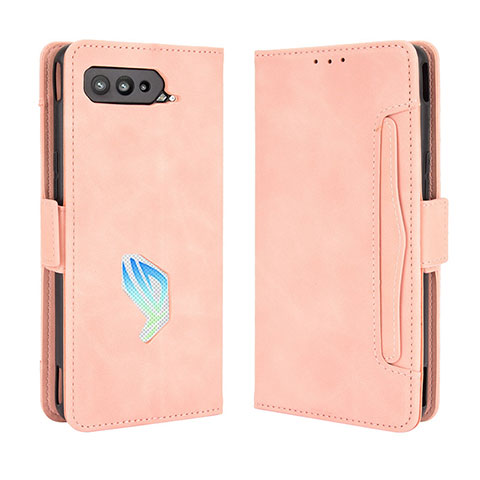 Coque Portefeuille Livre Cuir Etui Clapet BY3 pour Asus ROG Phone 5 Pro Rose