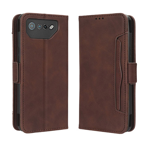 Coque Portefeuille Livre Cuir Etui Clapet BY3 pour Asus ROG Phone 7 Marron