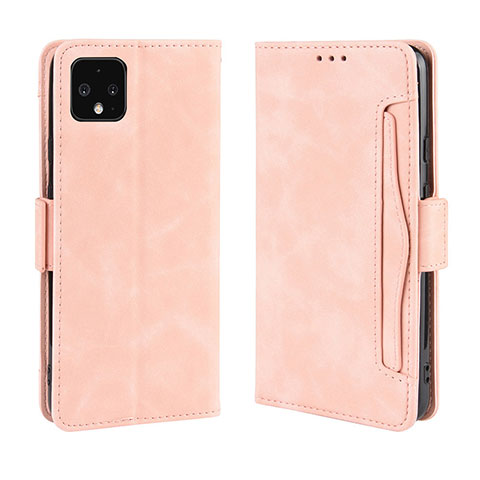 Coque Portefeuille Livre Cuir Etui Clapet BY3 pour Google Pixel 4 XL Rose