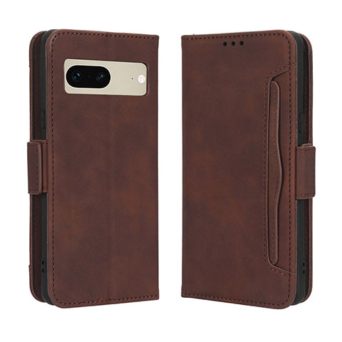 Coque Portefeuille Livre Cuir Etui Clapet BY3 pour Google Pixel 7 5G Marron