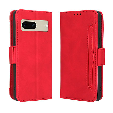 Coque Portefeuille Livre Cuir Etui Clapet BY3 pour Google Pixel 7 5G Rouge