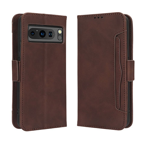 Coque Portefeuille Livre Cuir Etui Clapet BY3 pour Google Pixel 8 Pro 5G Marron