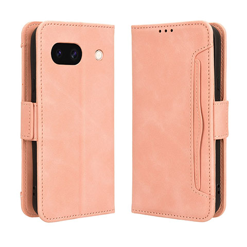 Coque Portefeuille Livre Cuir Etui Clapet BY3 pour Google Pixel 8a 5G Rose