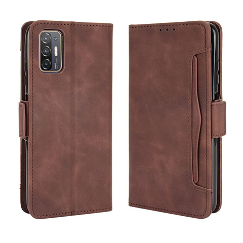 Coque Portefeuille Livre Cuir Etui Clapet BY3 pour HTC Desire 21 Pro 5G Marron