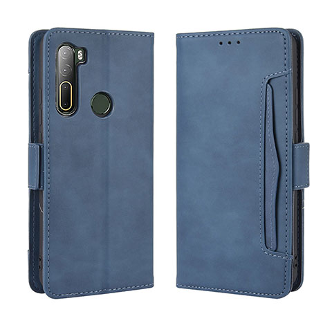 Coque Portefeuille Livre Cuir Etui Clapet BY3 pour HTC U20 5G Bleu