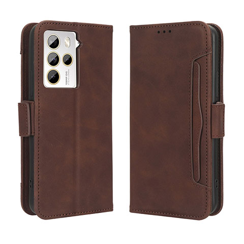 Coque Portefeuille Livre Cuir Etui Clapet BY3 pour HTC U23 5G Marron