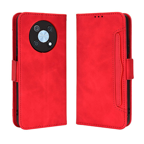 Coque Portefeuille Livre Cuir Etui Clapet BY3 pour Huawei Enjoy 50 Pro Rouge