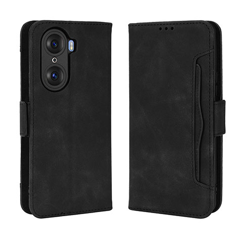 Coque Portefeuille Livre Cuir Etui Clapet BY3 pour Huawei Honor 60 5G Noir