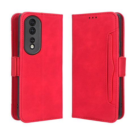 Coque Portefeuille Livre Cuir Etui Clapet BY3 pour Huawei Honor 80 Pro 5G Rouge