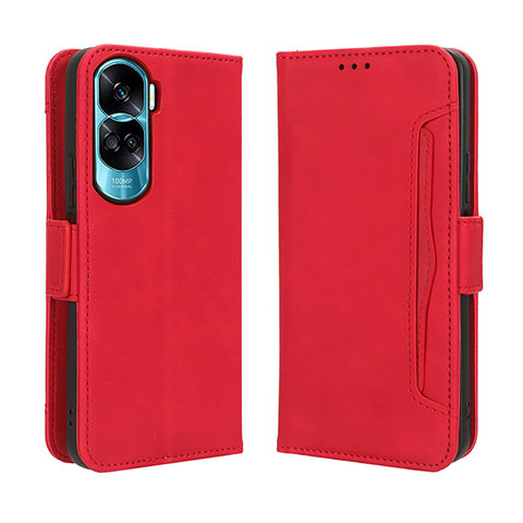 Coque Portefeuille Livre Cuir Etui Clapet BY3 pour Huawei Honor 90 Lite 5G Rouge