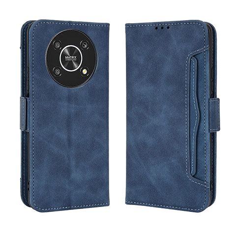 Coque Portefeuille Livre Cuir Etui Clapet BY3 pour Huawei Honor Magic4 Lite 5G Bleu