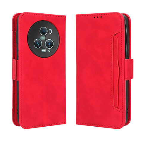 Coque Portefeuille Livre Cuir Etui Clapet BY3 pour Huawei Honor Magic5 Pro 5G Rouge