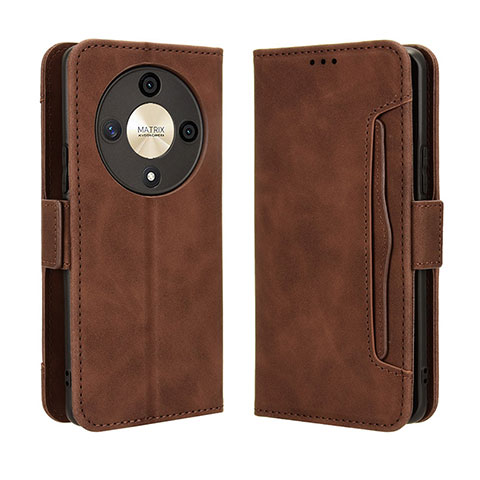 Coque Portefeuille Livre Cuir Etui Clapet BY3 pour Huawei Honor Magic6 Lite 5G Marron