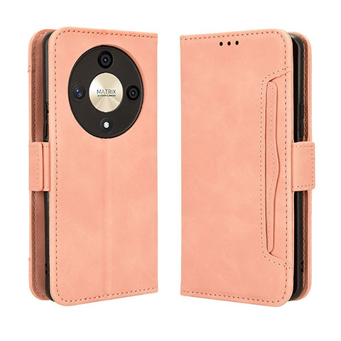 Coque Portefeuille Livre Cuir Etui Clapet BY3 pour Huawei Honor Magic6 Lite 5G Rose