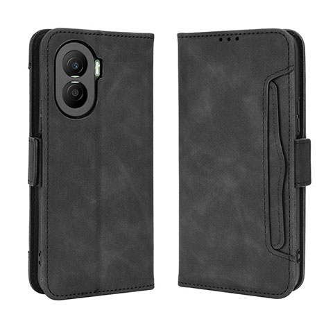 Coque Portefeuille Livre Cuir Etui Clapet BY3 pour Huawei Honor X40i 5G Noir