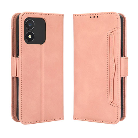 Coque Portefeuille Livre Cuir Etui Clapet BY3 pour Huawei Honor X5 Rose