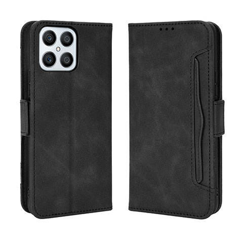 Coque Portefeuille Livre Cuir Etui Clapet BY3 pour Huawei Honor X8 4G Noir