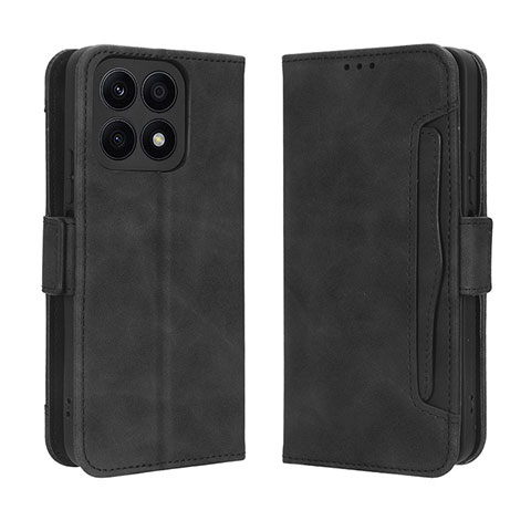 Coque Portefeuille Livre Cuir Etui Clapet BY3 pour Huawei Honor X8a 4G Noir