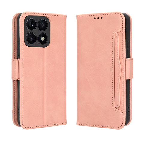 Coque Portefeuille Livre Cuir Etui Clapet BY3 pour Huawei Honor X8a 4G Rose