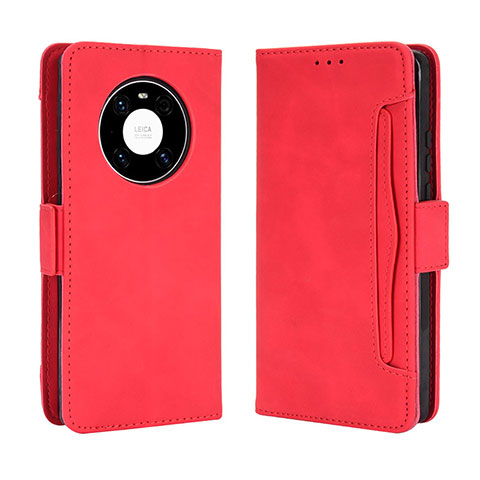 Coque Portefeuille Livre Cuir Etui Clapet BY3 pour Huawei Mate 40 Rouge