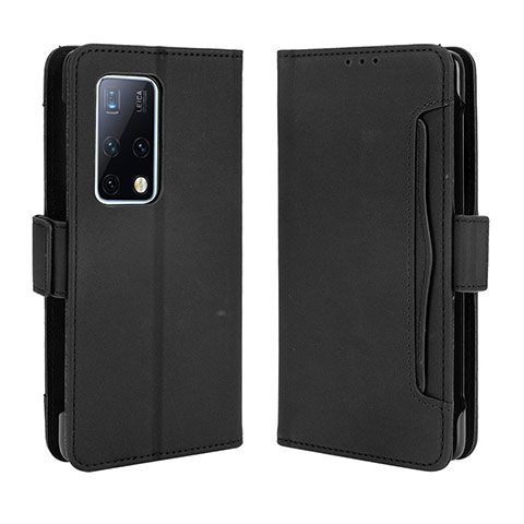 Coque Portefeuille Livre Cuir Etui Clapet BY3 pour Huawei Mate X2 Noir